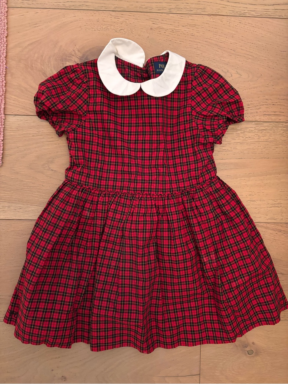 Polo by Ralph Lauren Red Plaid Dress with White Peter Pan Collar
